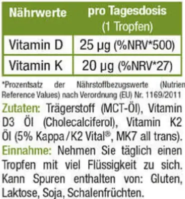 Sinob Vitamin D3 + K2 Tropfen 10ml 2