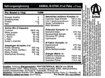 Universal Animal M-Stak 21 Packs 2