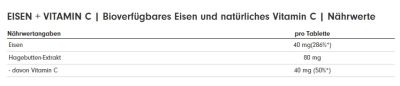 ProFuel EISEN + nat. Vitamin C 180 Tab. 2