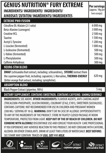 Genius Nutrition Fury Extreme 400g - Bild 2