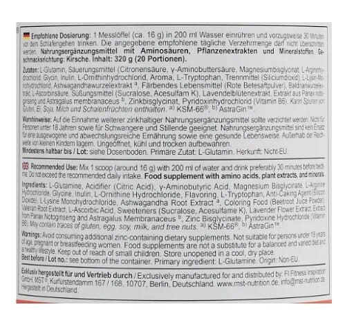 MST - Good Night Sleep Formula 320g - Bild 2
