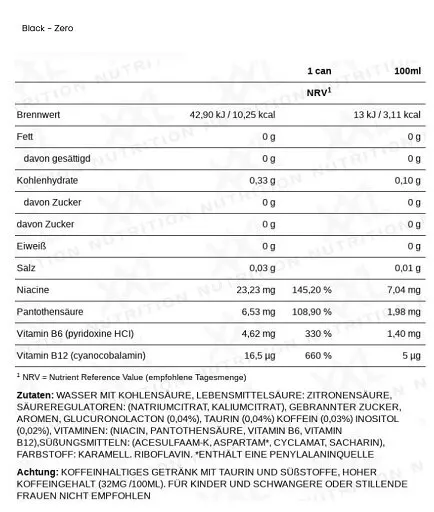 XXL Nutrition Energize! Energy Drink 6x330ml - Bild 2