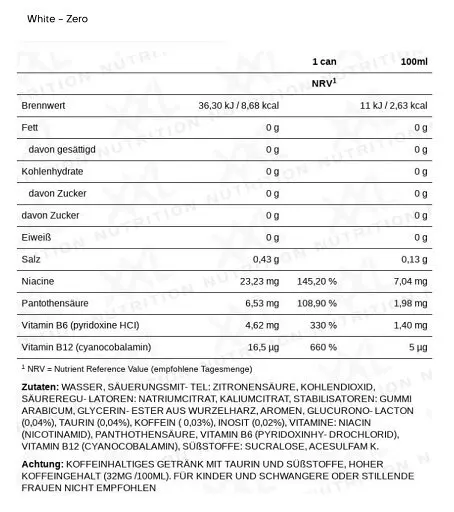 XXL Nutrition Energize! Energy Drink 6x330ml - Bild 4