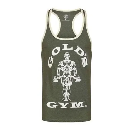 Golds Gym GGVST004 Stringer Joe Contrast - Army/Cream - Bild 1