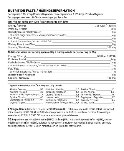 Swedish Supplements Casein Royal 900g - Bild 2