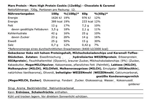 Mars High Protein Cookie 12x60g - Bild 2