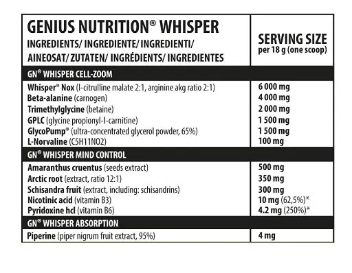 Genius Nutrition Whisper 10x18g Probe - Bild 2