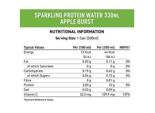 Applied Nutrition Sparkling Protein Water 12x330ml - Bild 2