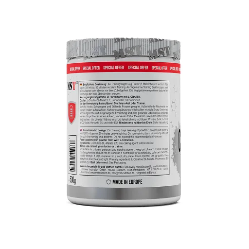 MST - Citrulline Malat 500g Unflavored - Bild 3