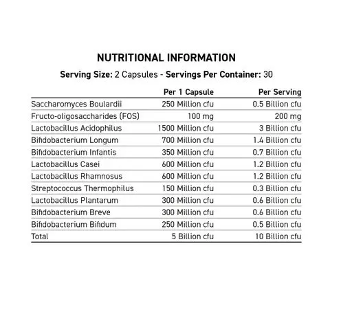 Applied Nutrition Probiotic Advanced Multi-Strain Formula 60 Kapseln - Bild 2