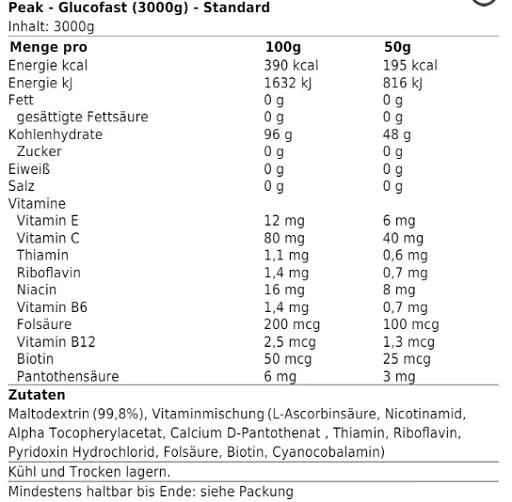 Peak Glucofast - 3000g - Bild 2