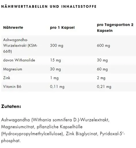 ESN Ashwa+ 120 Kapseln - Bild 2
