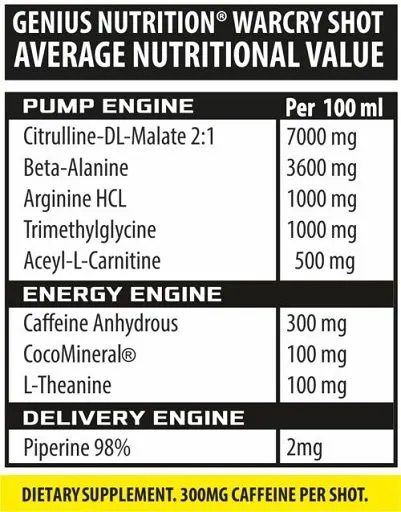 Genius Nutrition - Warcry Liquid Shot Cola (12x100ml) - Bild 2