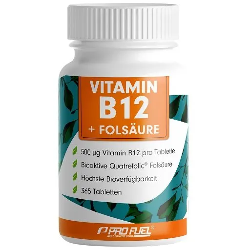 ProFuel Vitamin B12 + Folsäure 365 Tabletten - Bild 1