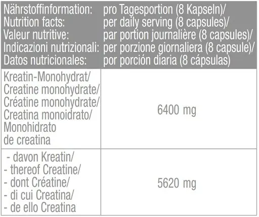 Body Attack 100% pure Creatine 240 Kapseln - Bild 2