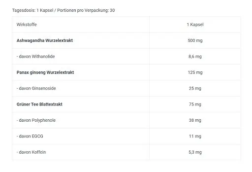 BioTech Ashwa+ 30 Kapseln - Bild 2