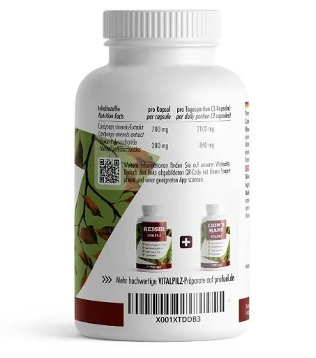 ProFuel CORDYCEPS Vitalpilz 180 Kapseln - Bild 2
