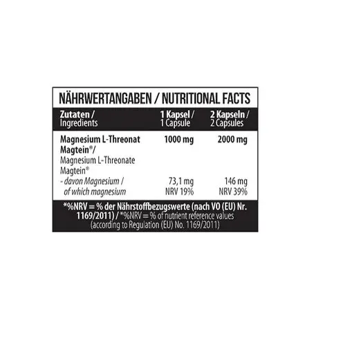 MST - Magnesium L-Threonate Magtein® 1000mg - 60 Kapseln - Bild 2