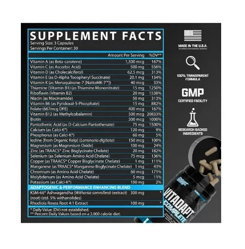 Nutrex Vitadapt Complete 90 Kapseln - Bild 2