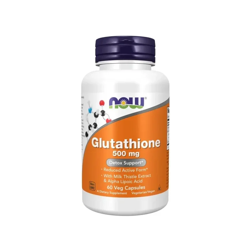 Now Foods Glutathione with Milk Thistle Extract & Alpha Lipoic Acid 500mg 30 Kapseln - Bild 1