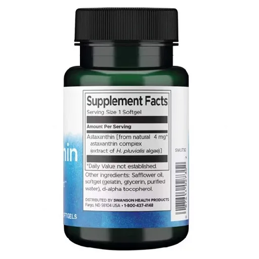 Swanson Astaxanthin 4mg 60 Kapseln - Bild 2