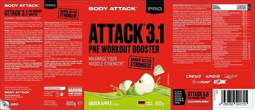 Body Attack Pre Attack 3.1 600g - Bild 0