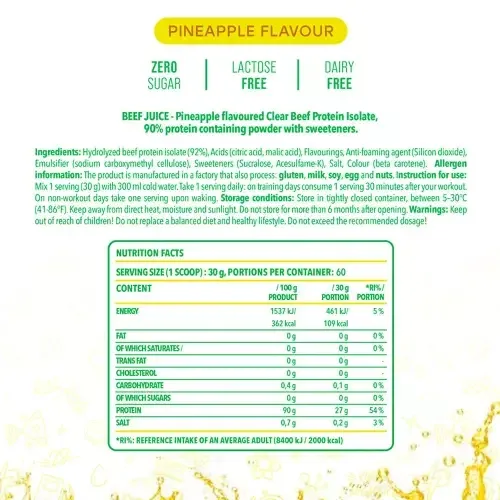 Nanosupps Protein Water Clear Beef Protein Isolate 1800g - Bild 0