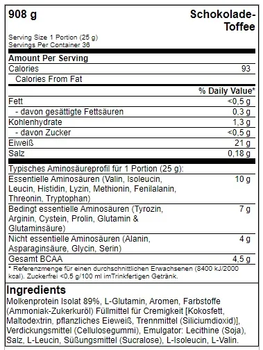 BioTech Iso Whey Zero 908g - Bild 3