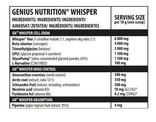 Genius Nutrition Whisper 10x18g Probe - Bild 2