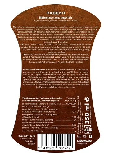 Rabeko Sauce Zero 350ml - Bild 2