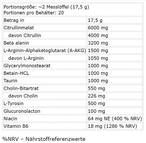 BAD ASS Pump Stim Free 350g - Bild 2