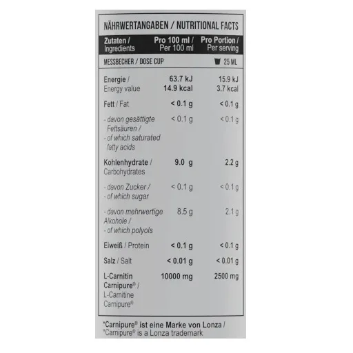 MST - L-Carnitine Carnipure® 50.000 - 500 ml - Bild 2