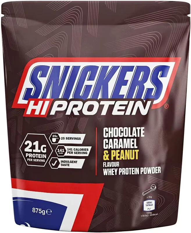 Snickers Protein Powder 875g/455g - Chocolate, Caramel & Peanut - Bild 1