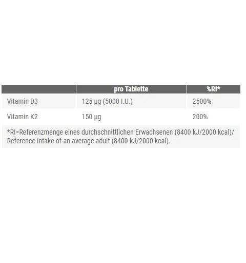 Peak Vitamin D3+K2 120 Tabl. - Bild 2