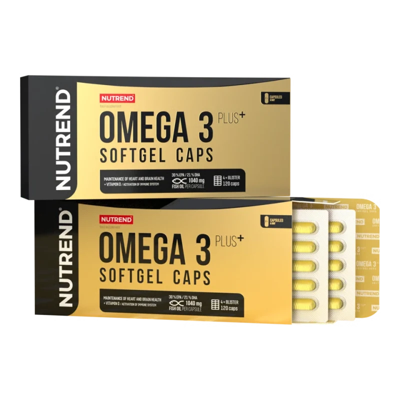 Nutrend Omega 3 Plus 120 Softgel Kapseln - Bild 1
