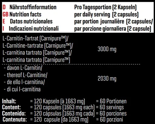 Body Attack Carnipure 1500 120 Kapseln - Bild 2