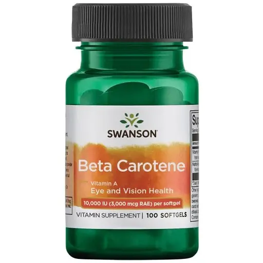 Swanson Beta Carotene 10.000 IU 100 Softgelkapseln - Bild 1