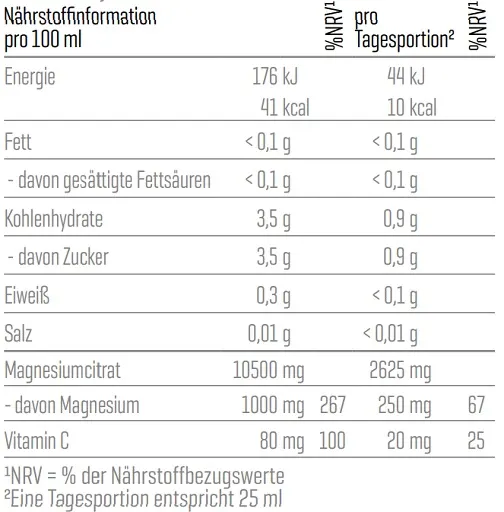 Body Attack Magnesium Liquid Orange 500ml - Bild 2