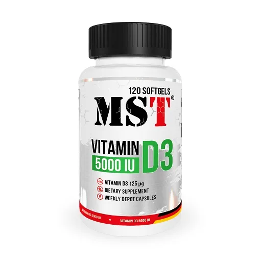 MST - Vitamin D3 5000IU 120 Softgels - Bild 1
