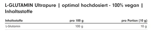 ProFuel Glutamin Ultrapure 500g Beutel - Bild 2