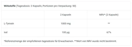 BioTech Tyrosine 100 Kapseln - Bild 2