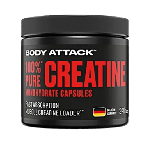 Body Attack 100% pure Creatine 240 Kapseln - Bild 1