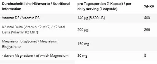 INLEAD Vitamin D3 + K2 + Magnesium 120 Kapseln - Bild 2