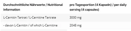 INLEAD L-Carnitine Tartrate 120 Kapseln - Bild 2