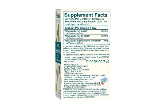 Himalaya Organic Ashwagandha - 60 caps - Bild 2