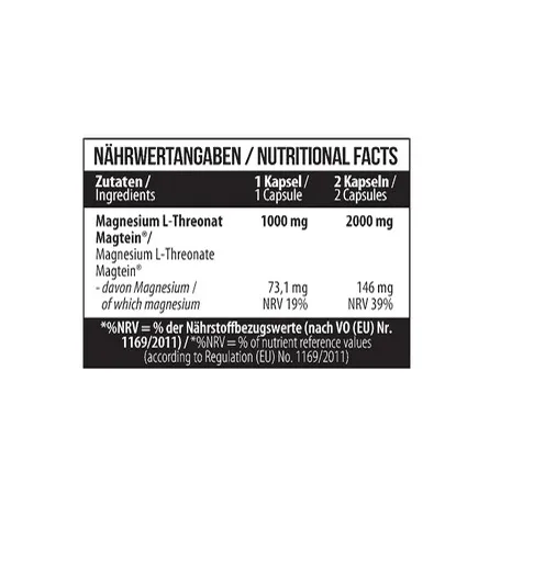 MST - Magnesium L-Threonate Magtein® 1000mg - 60 Kapseln - Bild 2