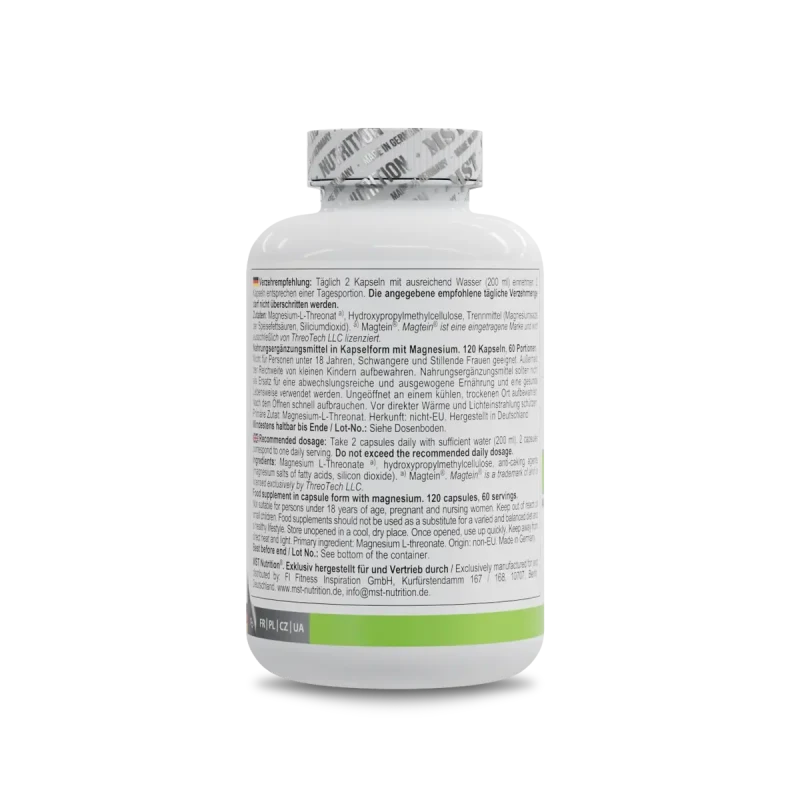 MST - Magnesium L-Threonate Magtein® 1000mg - 120 Kapseln - Bild 3