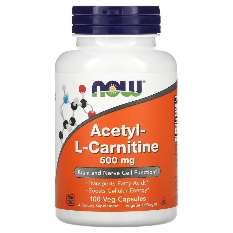 Now Foods Acetyl L-Carnitine, 500mg - 100 Kapseln - Bild 1