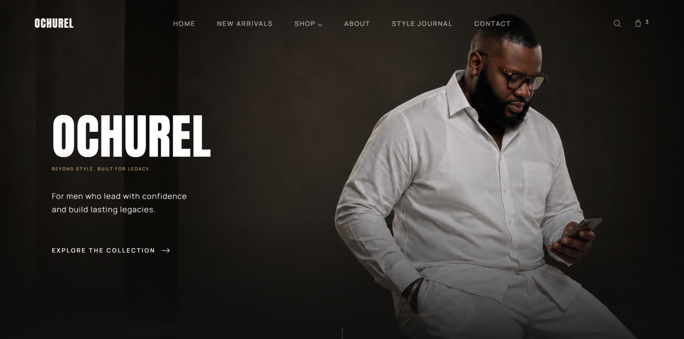 Ochurel fashion e-commerce website preview