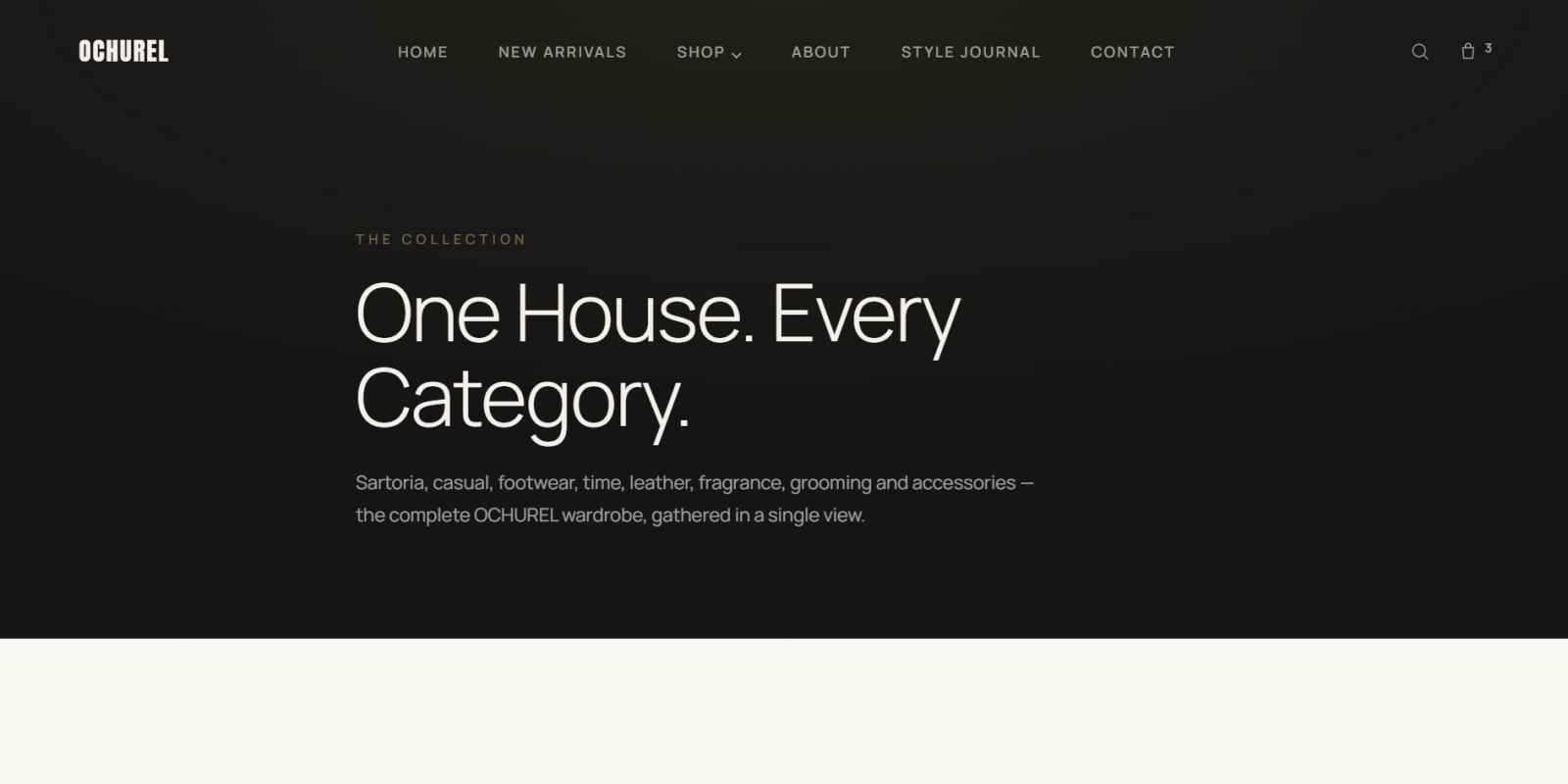 Ochurel website shop page